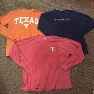 3 long sleeve tee shirts!